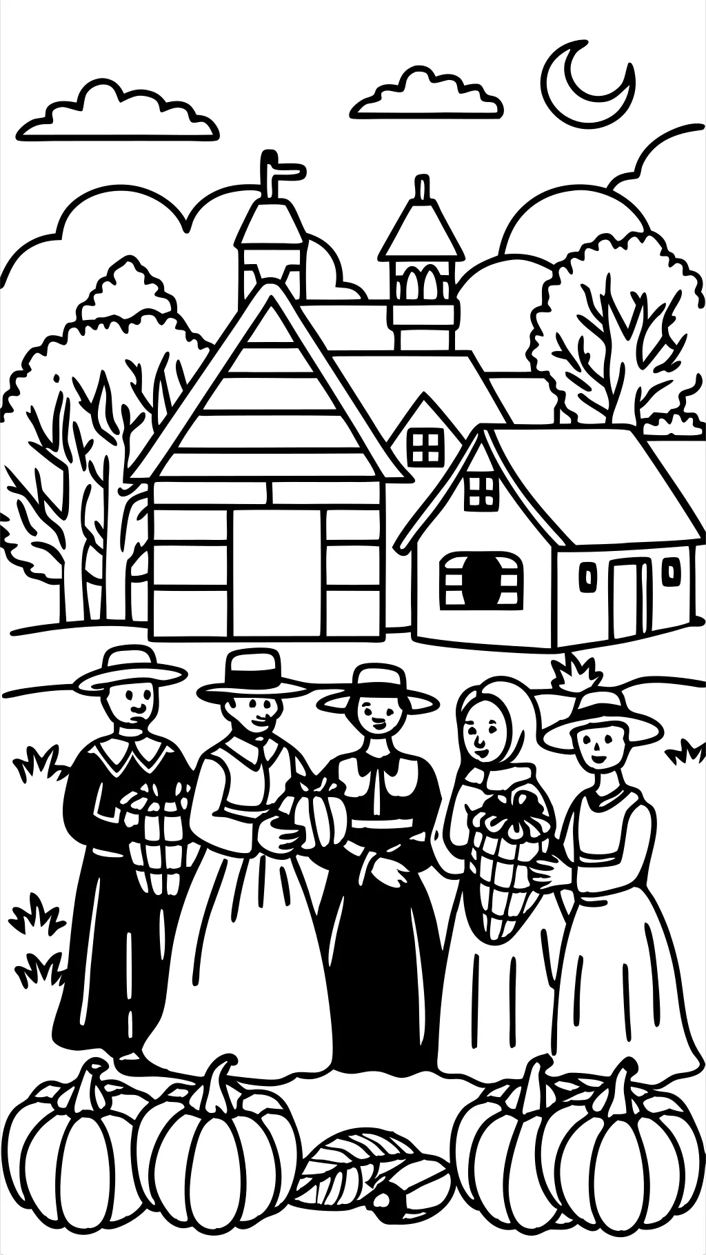 pilgrims coloring page